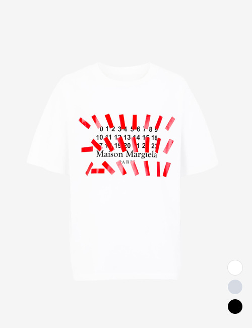메종 마르지엘라 테이프 프린트 티셔츠(3colours/남녀공용)