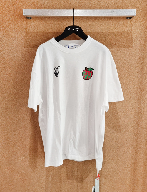 오프화이트 애플 애로우 티셔츠(화이트)