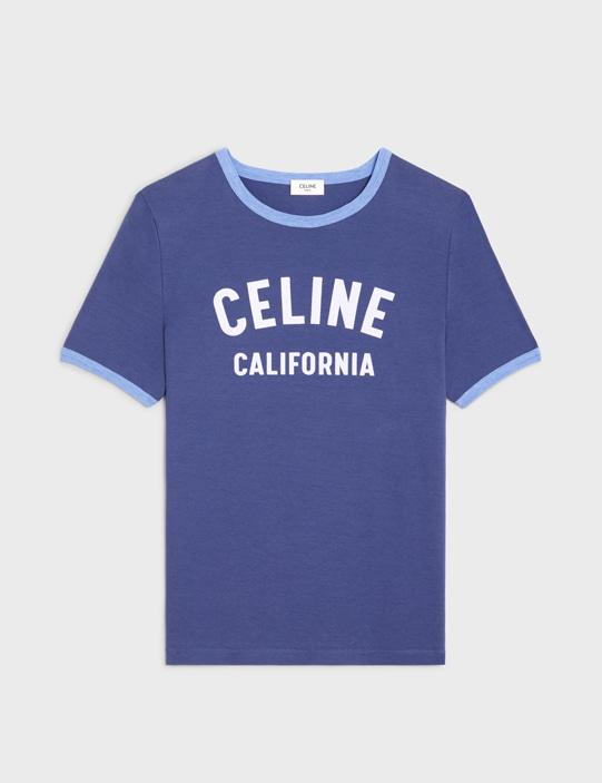 셀린느 캘리포니아 70&#039;S 티셔츠 / 2X18H671Q (옵스큐어블루&amp;라이트블루)