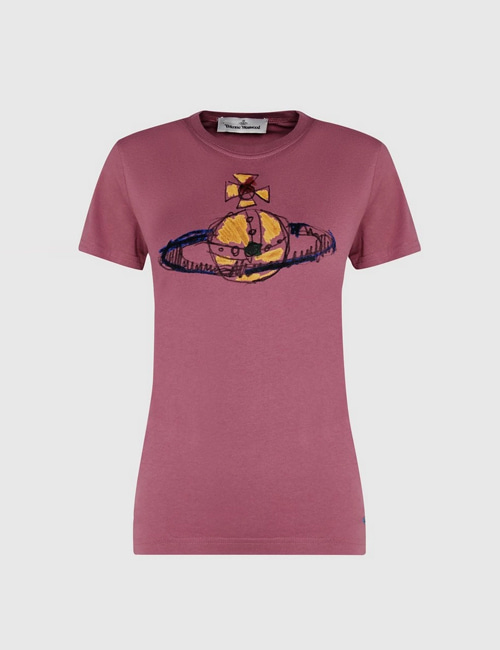 비비안 웨스트우드 페루 ORB 프린트 티셔츠(핑크)